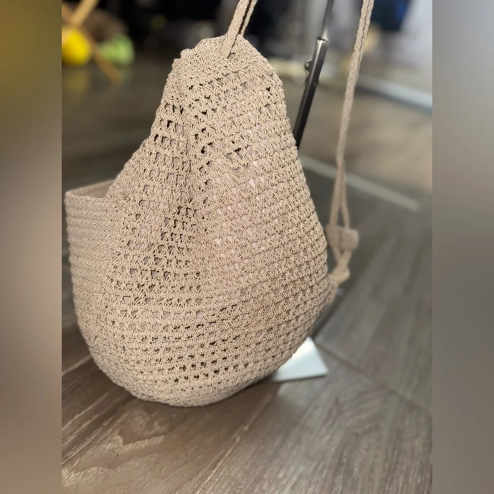 URBAN OUTFITTERS Ecote Moria Crochet Backpack in beige o/s